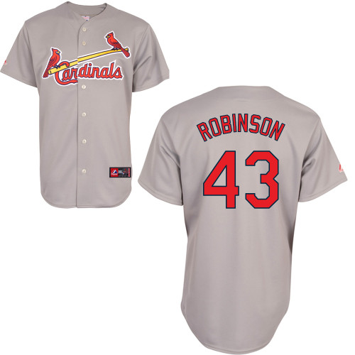 Shane Robinson #43 Youth Baseball Jersey-St Louis Cardinals Authentic Road Gray Cool Base MLB Jersey